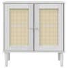 Sideboard SENJA Rattan Look White 80x35x80 cm Solid Wood Pine