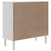Sideboard SENJA Rattan Look White 80x35x80 cm Solid Wood Pine
