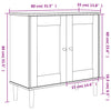 Sideboard SENJA Rattan Look White 80x35x80 cm Solid Wood Pine