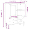 Highboard SENJA Rattan Look Black 90x40x112cm Solid Wood Pine