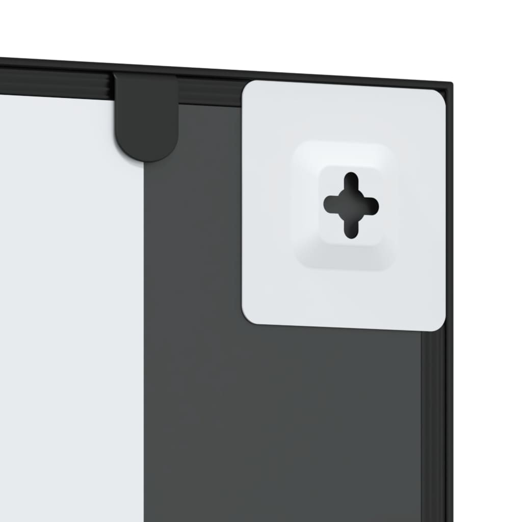 Wall Mirror Black 50x100 cm Rectangle Iron