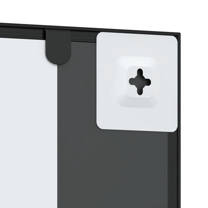 Wall Mirror Black 50x100 cm Rectangle Iron