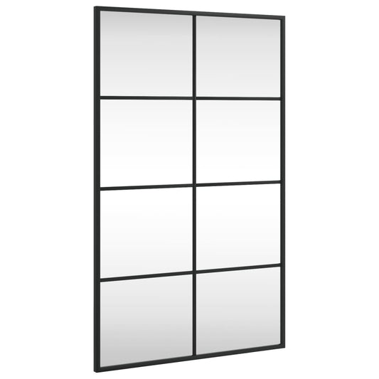 Wall Mirror Black 19.7"x31.5" Rectangle Iron