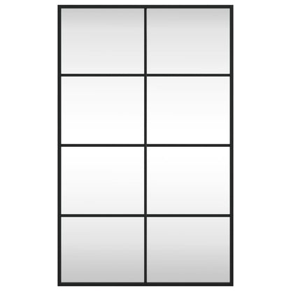 Wall Mirror Black 19.7"x31.5" Rectangle Iron