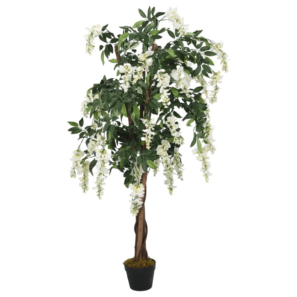 Artificial Wisteria Tree 1470 Leaves 200 cm Green and White