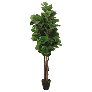 Artificial Fiddle Leaf Fig Tree 134 Leaves 120 cm Green