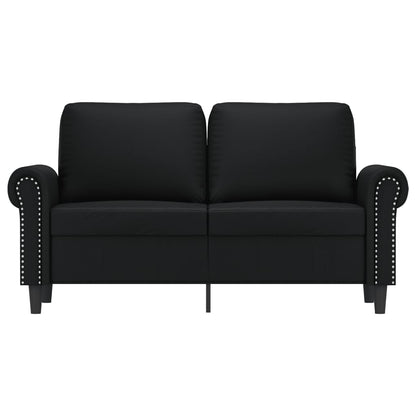 2-seater Sofa Black Faux leather, Metal, Foam 2-seater Durable