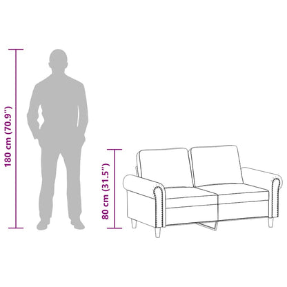 2-Seater Sofa Black 47.2" Faux Leather