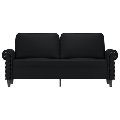 2-seater Sofa Black Faux leather, metal, foam 2-seater Tough
