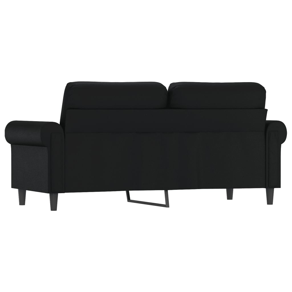 2-seater Sofa Black Faux leather, metal, foam 2-seater Tough