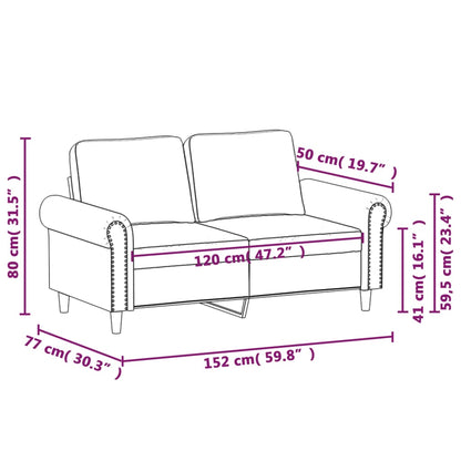 2-seater Sofa Dark grey Velvet (100% polyester), metal, textilene