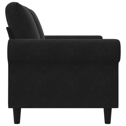 2-seater Sofa Black Velvet, metal, textilene Medium 2-Seater Sofa
