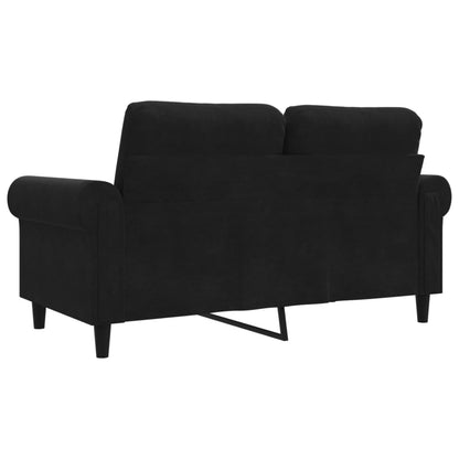 2-seater Sofa Black Velvet, metal, textilene Medium 2-Seater Sofa