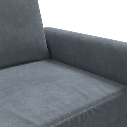 2-seater Sofa Dark Gray Velvet (100% polyester), Metal, Foam
