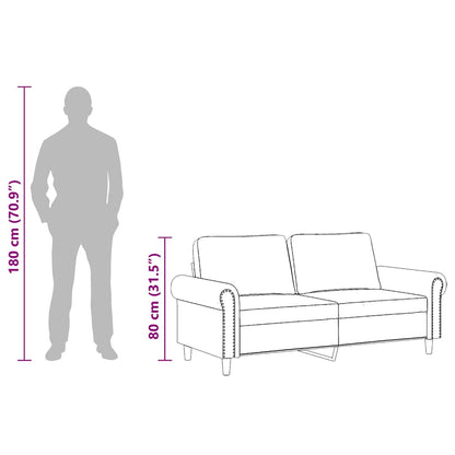 2-Seater Sofa Dark Gray 55.1" Velvet