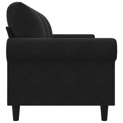 3-Seater Sofa Black 70.9" Velvet