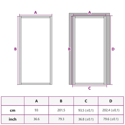 Interior Door Slim Golden 93x201.5 cm Tempered Glass and Aluminium