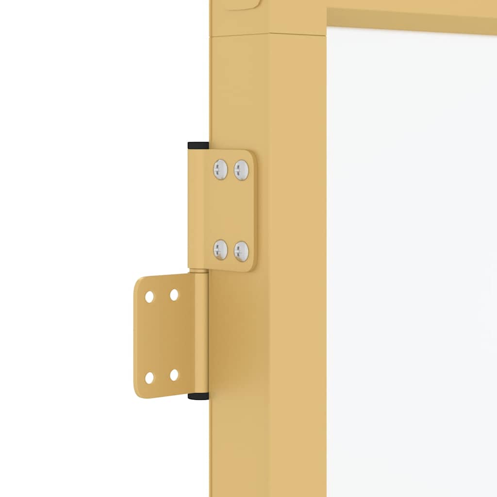 Interior Door Slim Golden 102.5x201.5 cm Tempered Glass and Aluminium