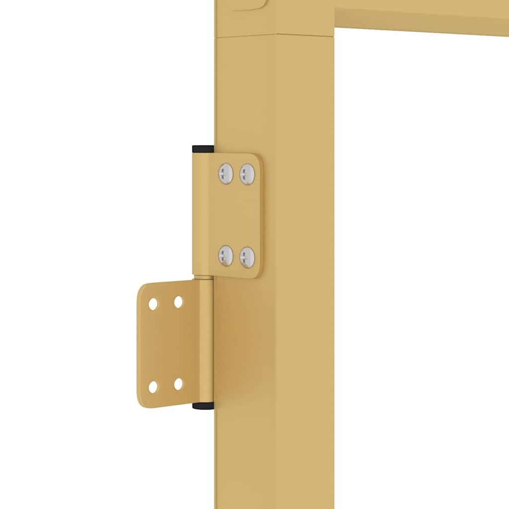 Interior Door Slim Golden 76x201.5 cm Tempered Glass and Aluminium