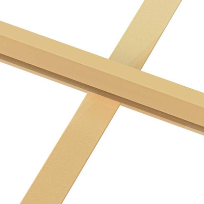 Interior Door Slim Golden 83x201.5 cm Tempered Glass and Aluminium