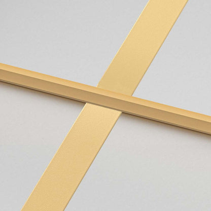 Interior Door Slim Golden 76x201.5 cm Tempered Glass and Aluminium