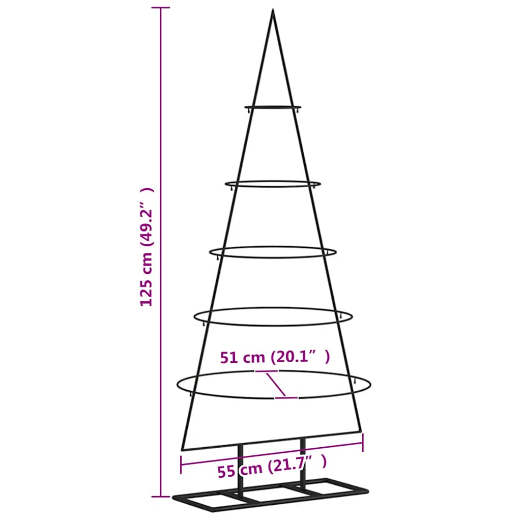| Metal Christmas Tree | with Stand 125 cm Powder-coated steel