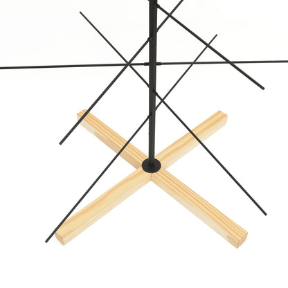 Metal Christmas Tree | Black | Powder-coated steel, solid pine wood