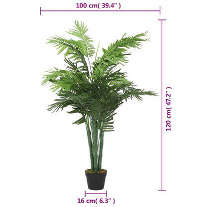 Artificial Palm Tree 28 Leaves 120 cm Green