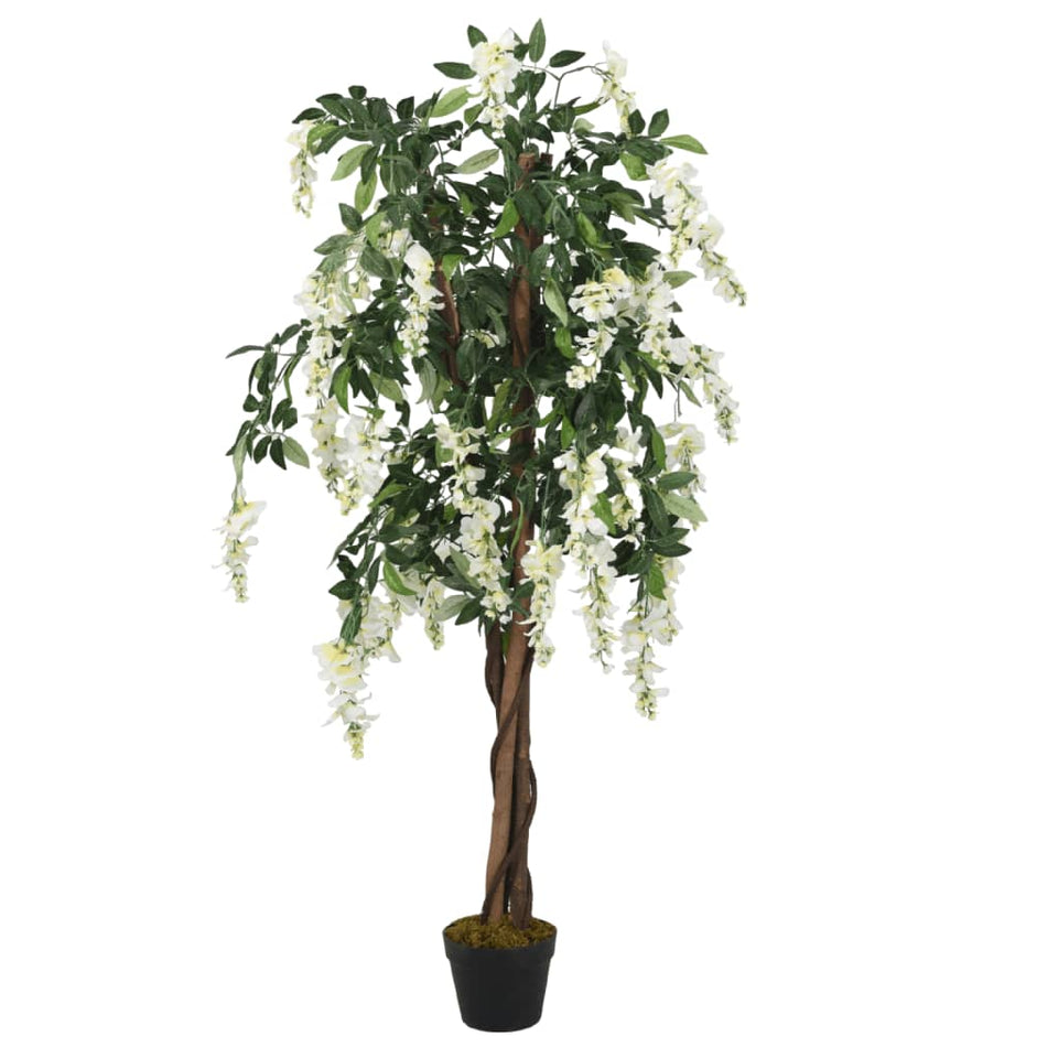 Artificial Wisteria Tree 560 Leaves 80 cm Green and White