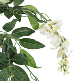 Artificial Wisteria Tree 560 Leaves 80 cm Green and White