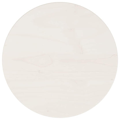 Table Top Round White Ø30x3 cm Solid Wood Pine