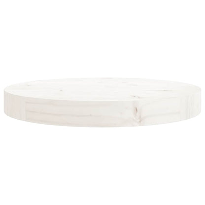 Table Top Round White Ø30x3 cm Solid Wood Pine