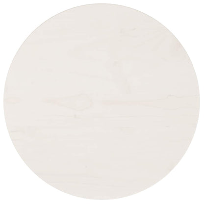 Table Top Round White Ø40x3 cm Solid Wood Pine