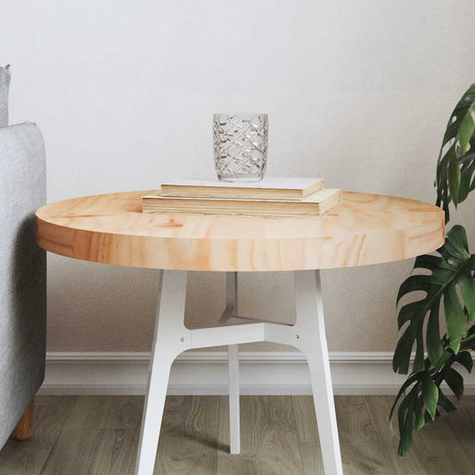 Table Top Round Ø50x3 cm Solid Wood Pine