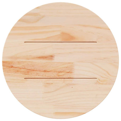 Table Top Round White Ø60x3 cm Solid Wood Pine