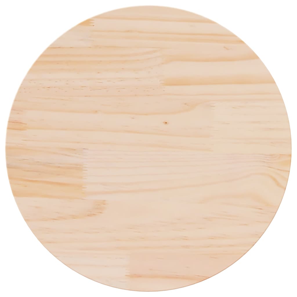 Table Top Round Ø70x3 cm Solid Wood Pine