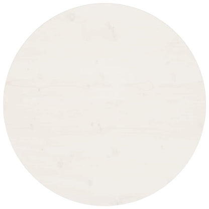 Table Top Round White Ø70x3 cm Solid Wood Pine
