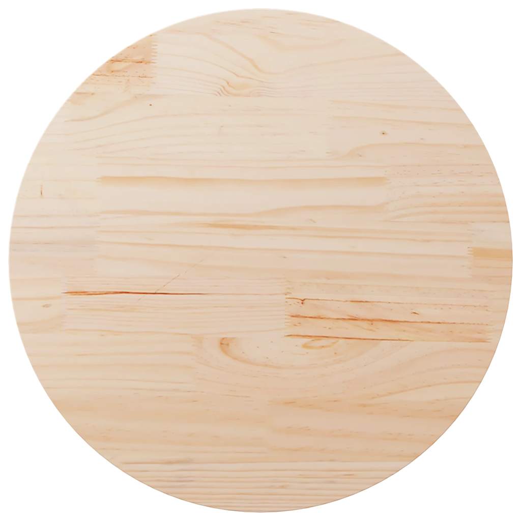 Table Top Round Ø90x3 cm Solid Wood Pine