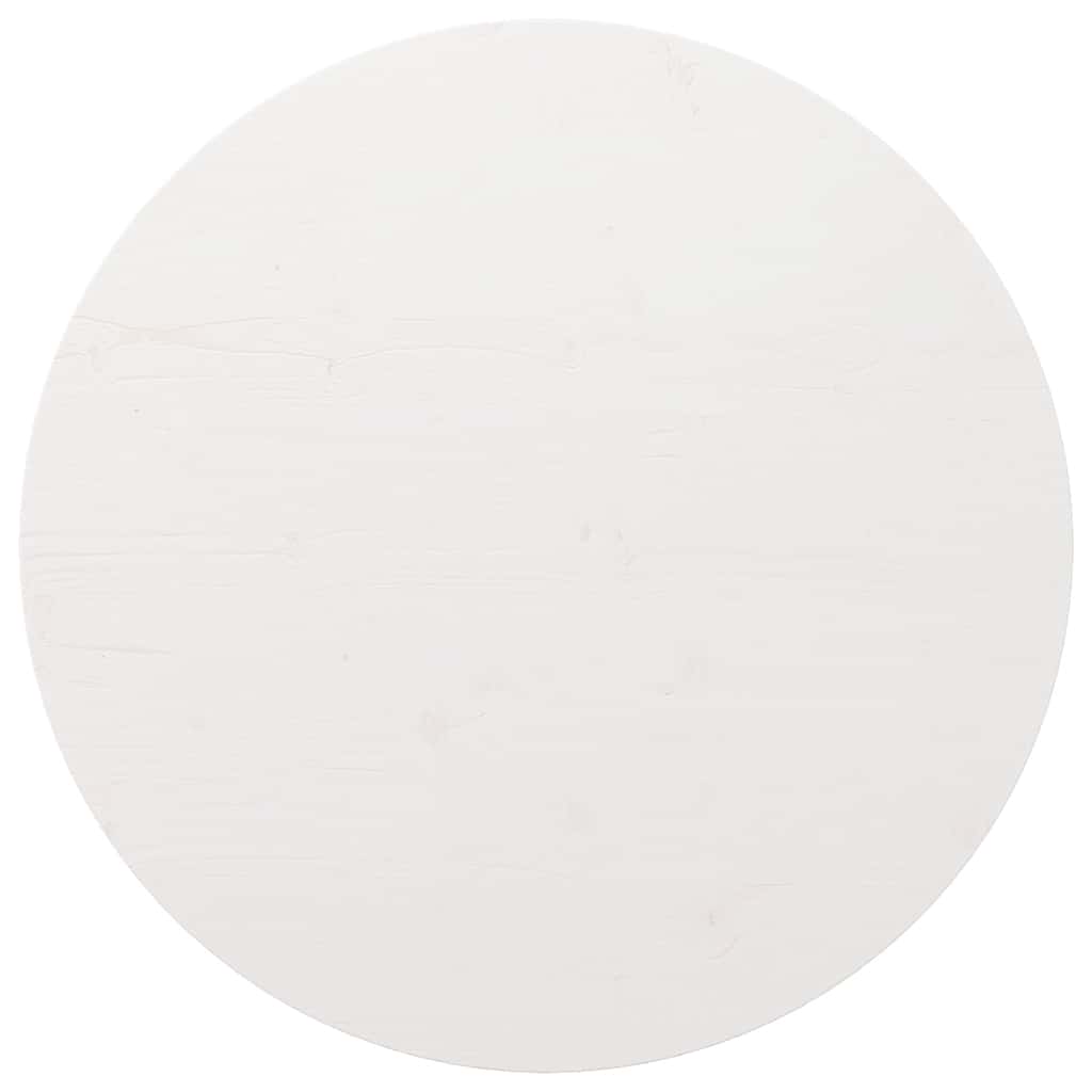 Table Top Round White Ø90x3 cm Solid Wood Pine
