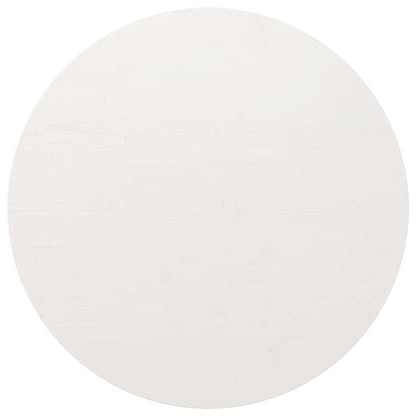 Table Top Round White Ø90x3 cm Solid Wood Pine