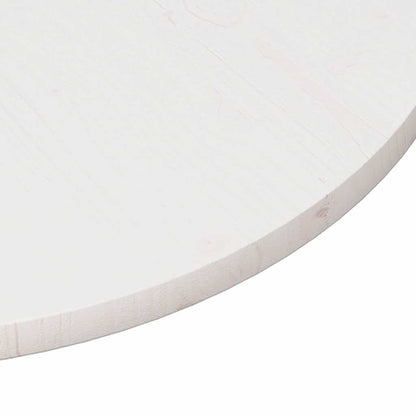 Table Top Round White Ø90x3 cm Solid Wood Pine