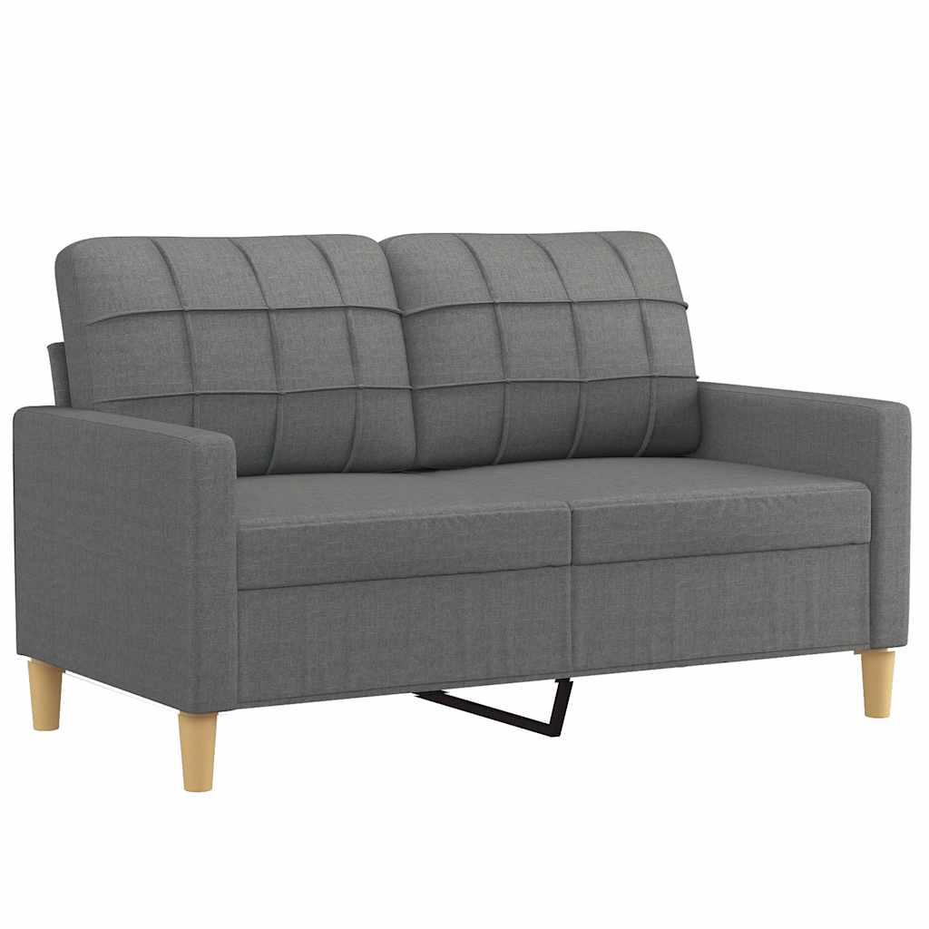 2-seater Sofa Dark grey Fabric (100% polyester), metal, textilene