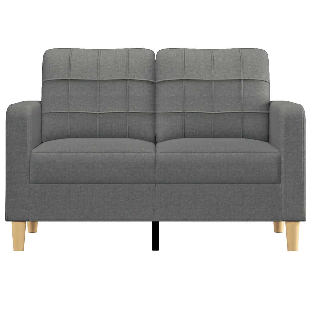 2-seater Sofa Dark grey Fabric (100% polyester), metal, textilene
