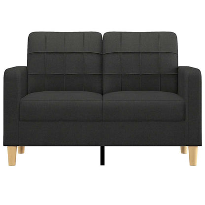 2-seater Sofa Black Polyester fabric, Metal, Textilene