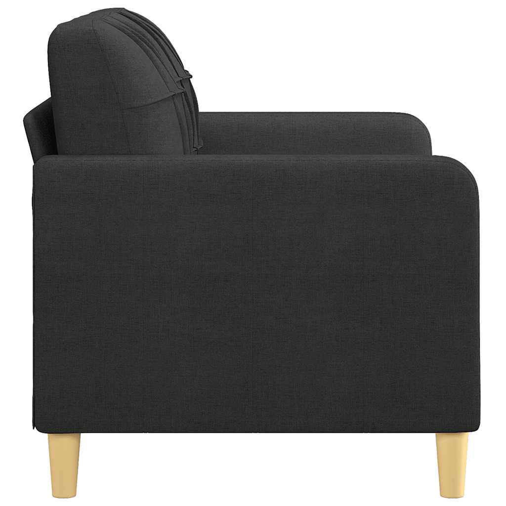 2-seater Sofa Black Polyester fabric, Metal, Textilene