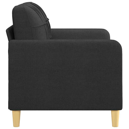 2-seater Sofa Black Polyester fabric, Metal, Textilene