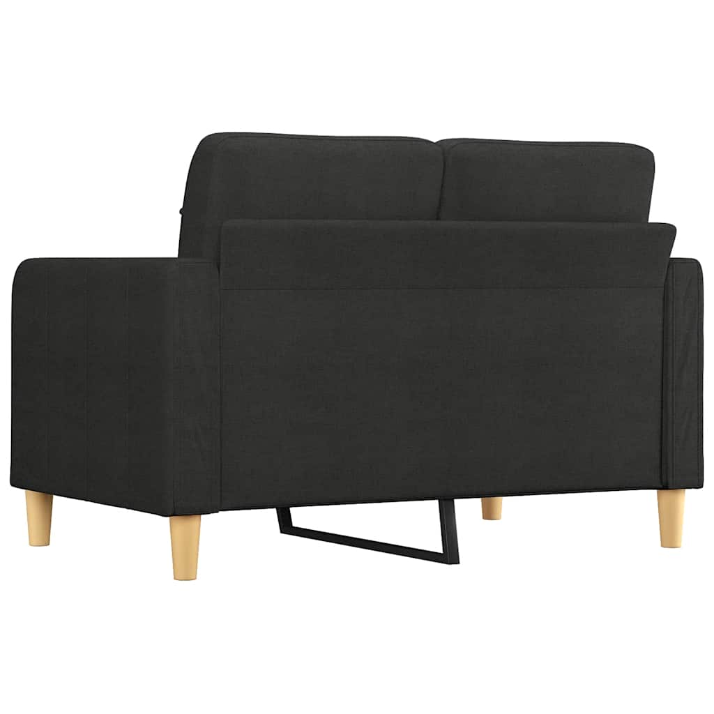 2-seater Sofa Black Polyester fabric, Metal, Textilene