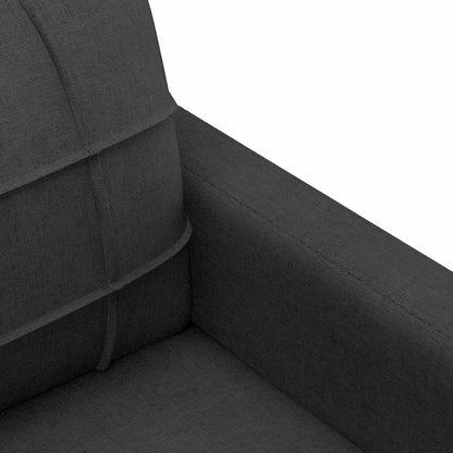 2-seater Sofa Black Polyester fabric, Metal, Textilene