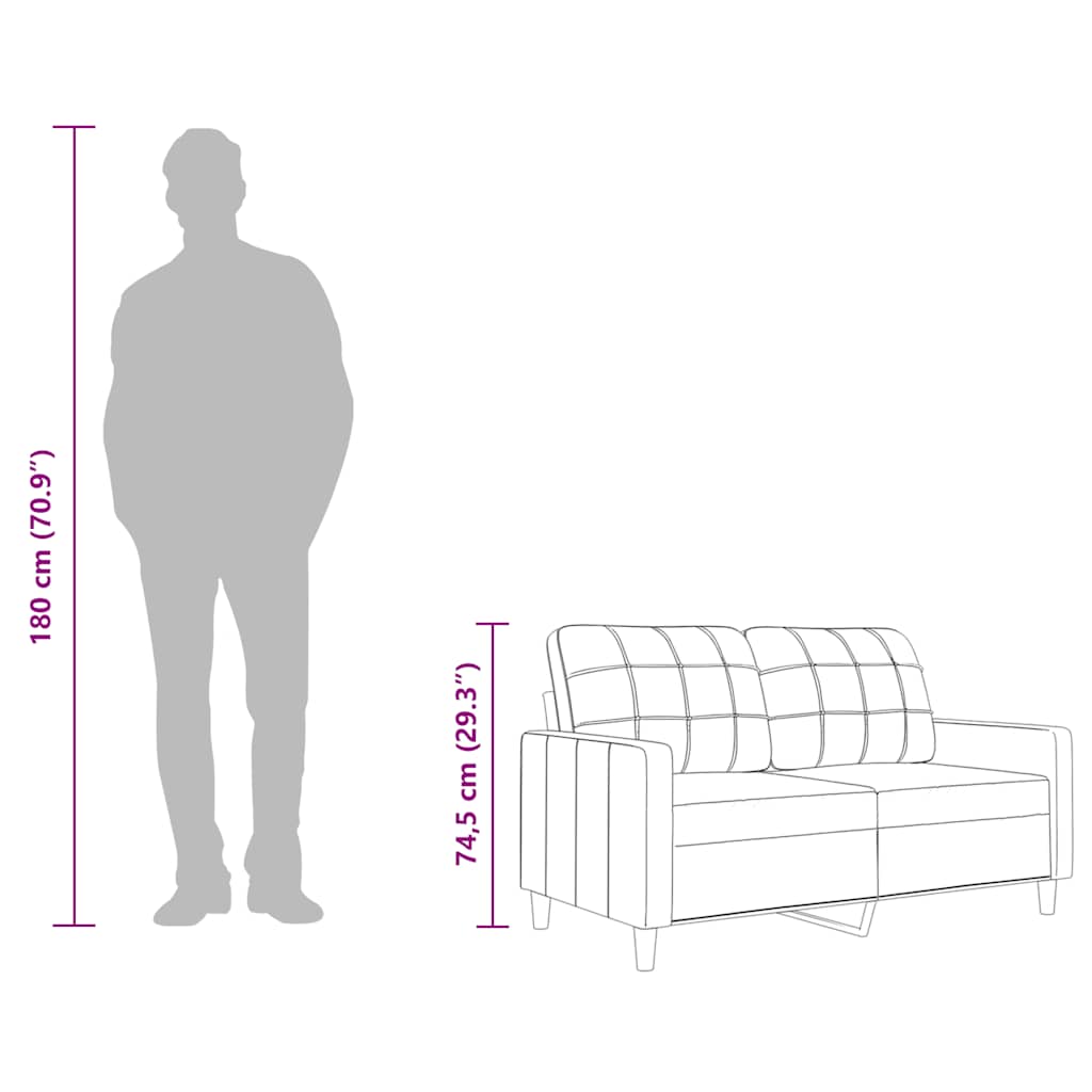 2-seater Sofa Black Polyester fabric, Metal, Textilene