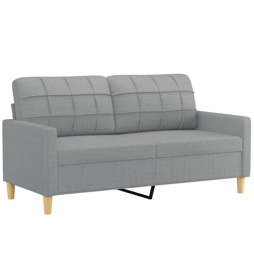 2-seater Sofa Light grey Fabric (100% polyester), Metal, Textilene